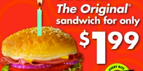 Schlotzsky’s: The Original Sandwich Only $1.99 (10/9 Only)