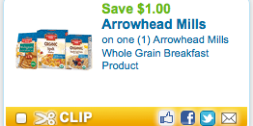 *HOT* $1/1 Arrowhead Mills Breakfast Product Coupon = Possible FREE Cereal at Whole Foods