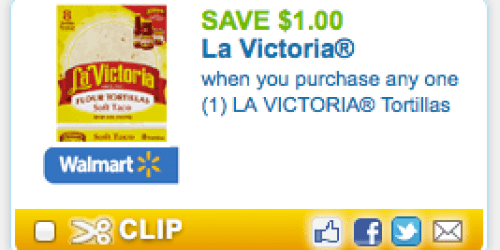 High Value $1/1 LA VICTORIA Tortillas coupon = Only $0.78 at Walmart