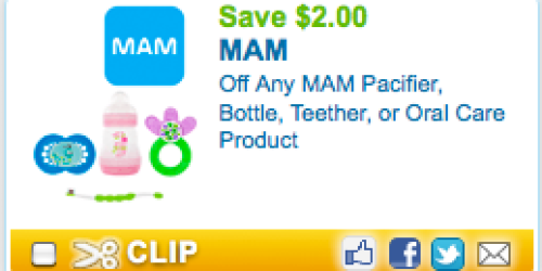*HOT* New $2/1 ANY MAM Baby Product Coupon = FREE Pacifiers at Target
