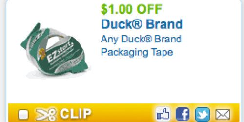 High Value $1/1 Duck Brand Packaging Tape Coupon = FREE at Walmart