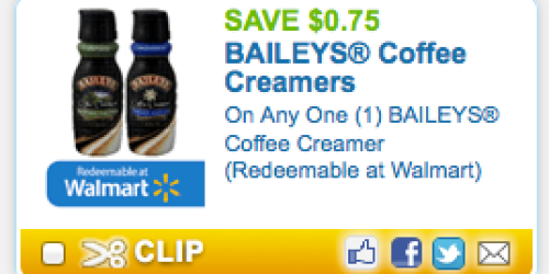 New $0.75/1 Baileys Coffee Creamer Coupon = Only $1.13 at Walmart