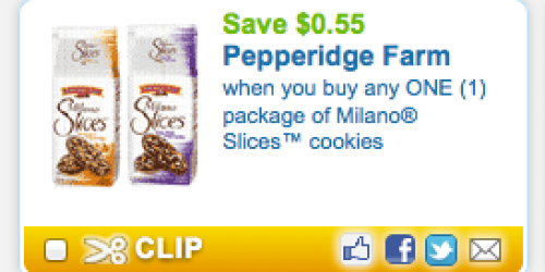New $0.55/1 Milano Slices Cookies Coupon