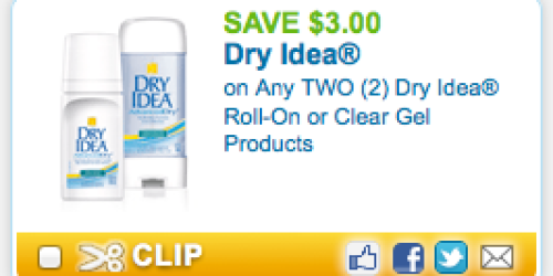 High Value Dry Idea & Right Guard Coupons (Possibly Reset) = $0.50 Deodorant at Walgreens