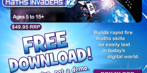 FREE Download of Math Invaders ($49.95 Value!)