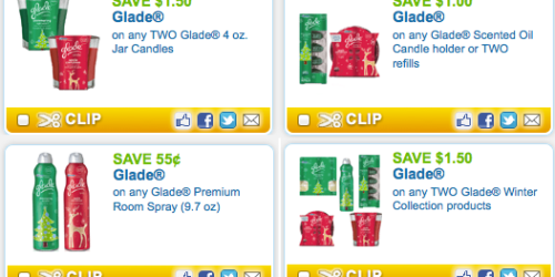 Lots of New Glade Coupons + Walgreens Deals