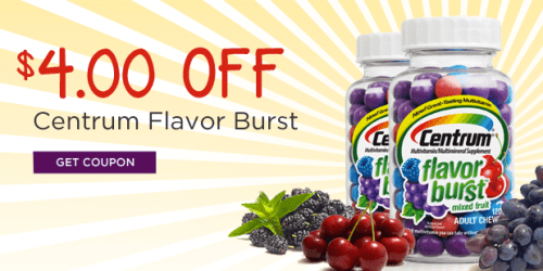 Rite Aid: High Value $4/1 Centrum Flavor Burst Coupon (1st 10,000) = FREE Flavor Bursts