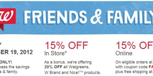 Walgreens: 15% Off Your Purchase on 10/19 = Great Deals on Razors, Electric Toothbrushes, + More