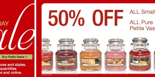 Yankee Candle: Small Jar Candles and Petite Vases Only $5.49 Each (Reg. $10.99!)