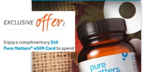 Pure Matters: Possible $10 eGift Card (Email Subscribers) = FREE Items Shipped