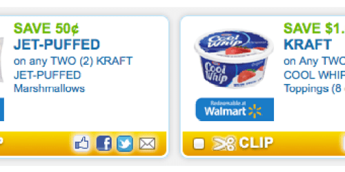 New Kraft Coupons = $0.49 Cool Whip AND $0.74 Jet-Puffed Marshmallows at Target