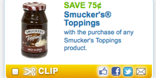 New $0.75/1 Smucker’s Toppings Coupon ($1.33 Each at Walmart!) + Eagle Condensed Milk Coupon