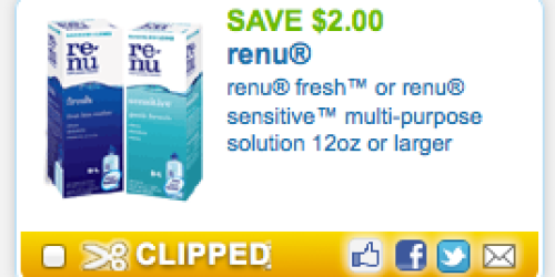 Walgreens: FREE Re-Nu Contact Solution Starting November 11th (Print Your Coupons Now!)