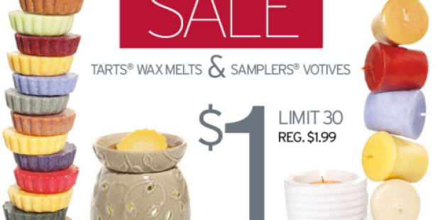 Yankee Candle: $1 Tarts, Votives & Car Jar Air Fresheners Sale (+ Buy 2, Get 2 Free Coupon!)