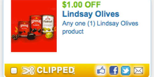New $1/1 Lindsay Olives Coupon = FREE Olives at CVS and Walgreens