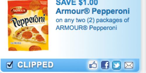 New $1/2 Any Armour Pepperoni Packages Coupon = Only $1.50 Each at Walmart