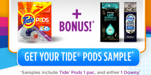 FREE Tide Pods & Downy Or Dawn Samples