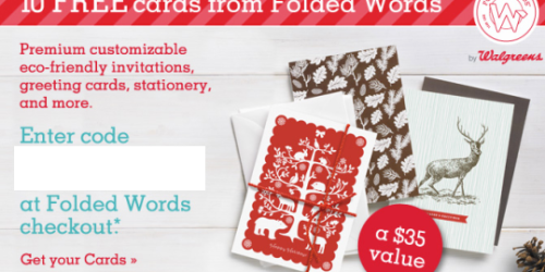 Folded Words by Walgreens: *HOT* 10 FREE Greeting Cards + FREE Shipping