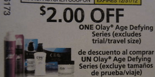 $2/1 Olay Age Defying Series Coupon in 11/11 SS = Olay Bar Soap 2-Pack Only $0.47