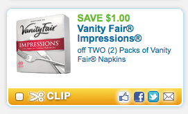 New Vanity Fair Napkins Coupon Hip2save