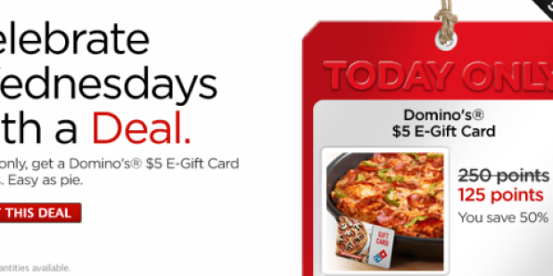 My Coke Rewards: $5 Domino’s E-Gift Card 125 Points – Today Only (50% Off)