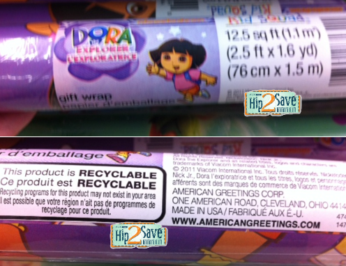 dora wrapping paper