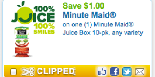 High Value $1/1 Minute Maid Juice Box Coupon = As Low As $0.97 at Walmart