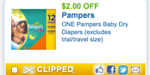 High-Value $2/1 Pampers Baby Dry Diapers Coupon