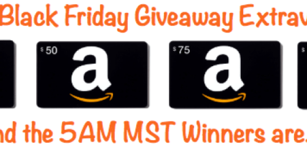 HIP’s Black Friday Giveaway Extravaganza 5AM MST Winners (One Hour to Claim Your Prize!)