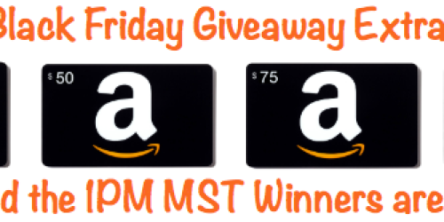 HIP’s Black Friday Giveaway Extravaganza 1PM MST Winners (One Hour to Claim Your Prize!)