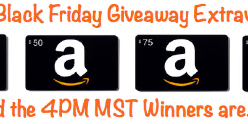HIP’s Black Friday Giveaway Extravaganza 4PM MST Winners (One Hour to Claim Your Prize!)