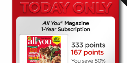 My Coke Rewards: All You Magazine Subscription Only 167 Points (Save 50%)