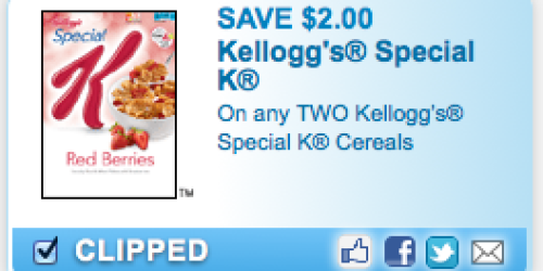*HOT* $2/2 Kellogg’s Special K Cereals Coupon = Only $0.85-$1 Per Box at CVS (Thru 12/1)