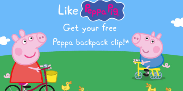 FREE Peppa Pig Backpack Clip (Facebook)