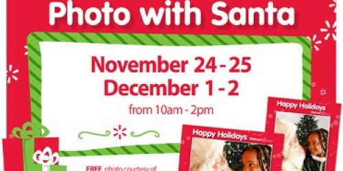 Walmart: Free Photo With Santa (12/1-12/2)