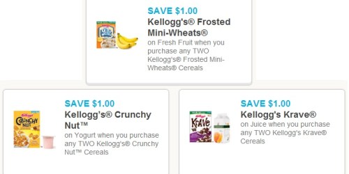 Rare Kellogg’s Coupons for Fresh Fruit or Yogurt with purchase of 2 Cereals