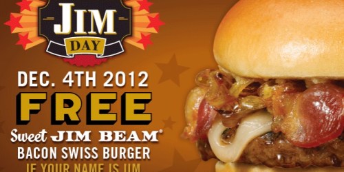 Red Robin: FREE Burger if Your Name is Jim or You Live on James Street Tomorrow 12/4