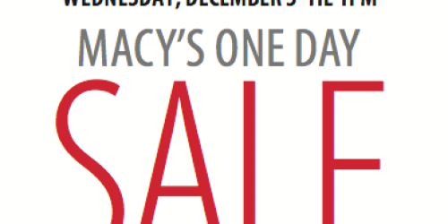 Macy’s: $10 Off a $25 Purchase (12/4-12/5)