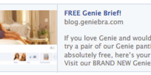 Free Genie Panties – 1st 1,500 (Facebook)
