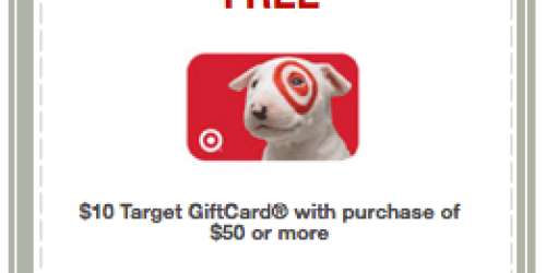 Target: *HOT* Coupon Valid for a FREE $10 Gift Card When You Spend $50 (Available Again!)