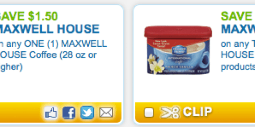 High Value $1.50/1 Maxwell House Coffee Coupon & More (+ Upcoming Walgreens & CVS Deals)