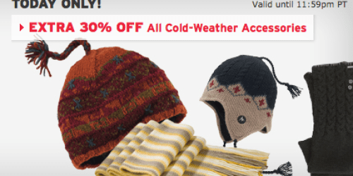 REI.com: *HOT* Extra 30% Off Cold Weather Accessories (Today Only!) + Free Shipping