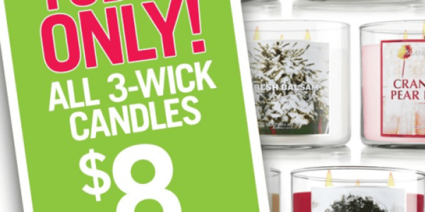 Bath & Body Works: *HOT* 3-Wick Candles as Low as $5.33 (Reg. $20!) – Today Only