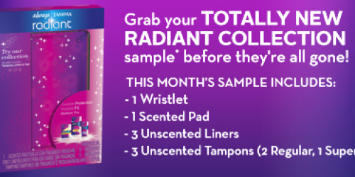 FREE Tampax Radiant Samples (Facebook)