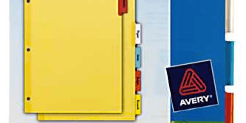 Staples.com: Avery Insertable Multicolored 5 Tab Dividers Only $0.59 + FREE Shipping