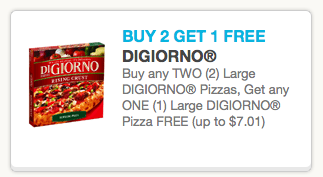 Buy 2 Get 1 FREE Digiorno Pizza Coupon Reset = Only $10 for 3 Pizzas ...