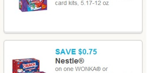 New $1.75/2 & $0.75/1 Wonka or Nestle Crunch Candy & Card Kit Coupons + Rite Aid Scenario