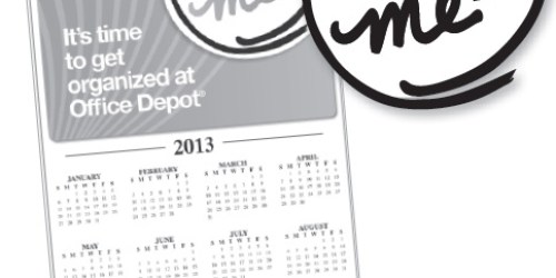 Office Depot: FREE 2013 Organize Me Calendar
