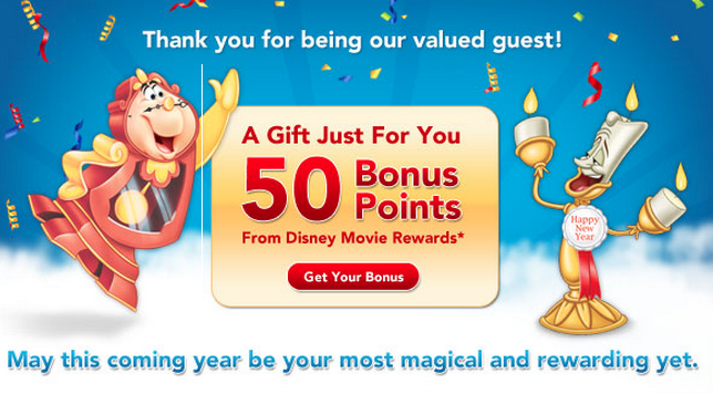 Disney Movie Rewards: 50 Bonus Rewards Points (Check Your ...