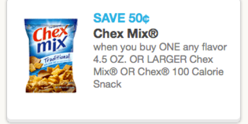 $0.50/1 & $0.60/1 Chex Mix Coupons = $0.39 Chex Mix at Walgreens Starting 1/27